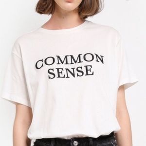 COMMON SENSE TEE by Mango